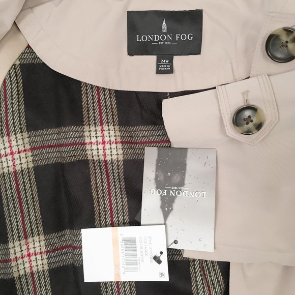 NEW London Fog Womens Maxi Trench Coat! 24W  Tan  Removable Lining  MISSING BELT - Picture 5 of 5